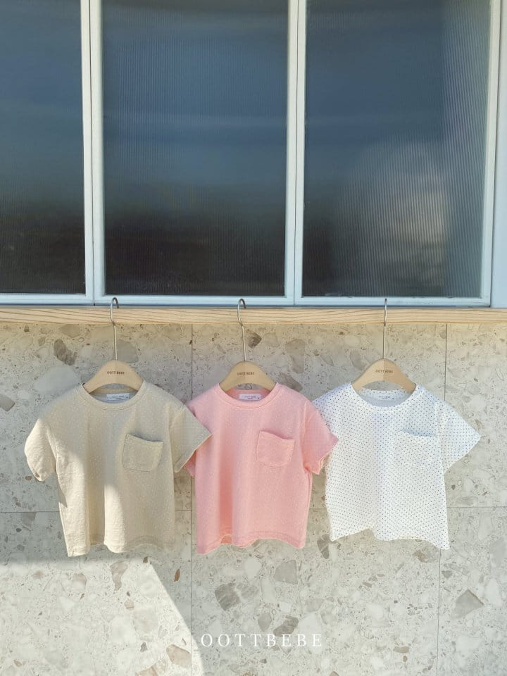 OOTT BEBE - Korean Children Fashion - #Kfashion4kids - Dots Pocket Tee - 6
