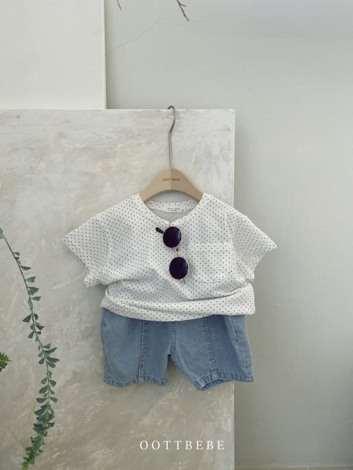 OOTT BEBE - Korean Children Fashion - #Kfashion4kids - Dots Pocket Tee - 9