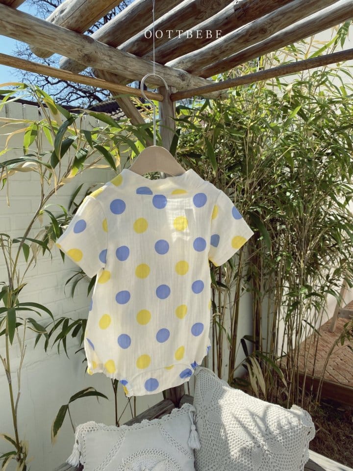 OOTT BEBE - Korean Children Fashion - #Kfashion4kids - Dots Yukata Bodysuit - 11