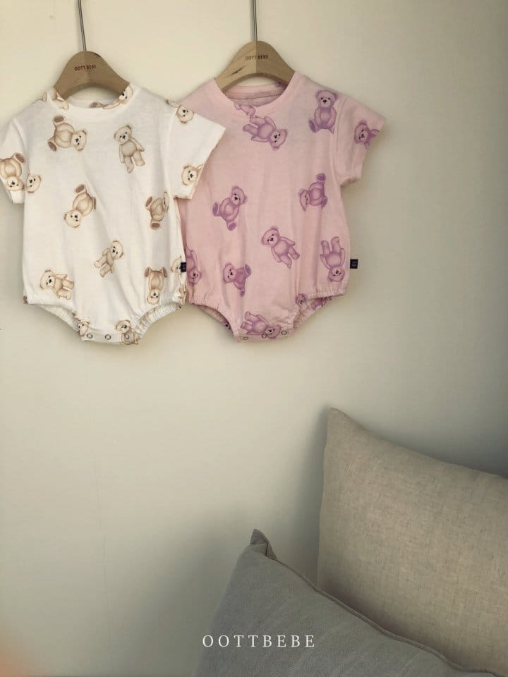 OOTT BEBE - Korean Children Fashion - #Kfashion4kids - Teddy Single Bodysuit
