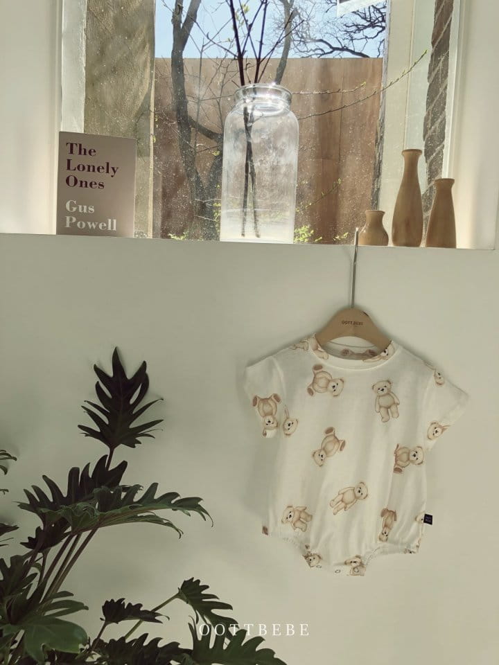 OOTT BEBE - Korean Children Fashion - #Kfashion4kids - Teddy Single Bodysuit - 10