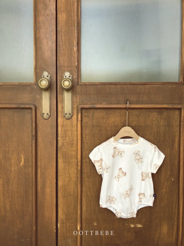 OOTT BEBE - Korean Children Fashion - #Kfashion4kids - Teddy Single Bodysuit - 6