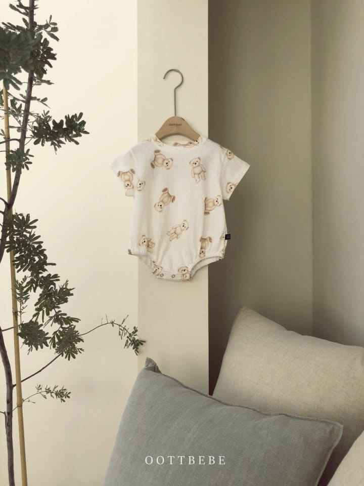 OOTT BEBE - Korean Children Fashion - #Kfashion4kids - Teddy Single Bodysuit - 8