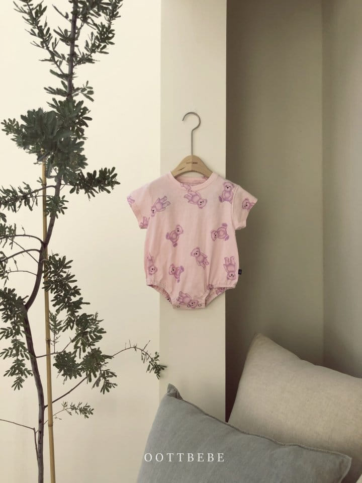 OOTT BEBE - Korean Children Fashion - #Kfashion4kids - Teddy Single Bodysuit - 9