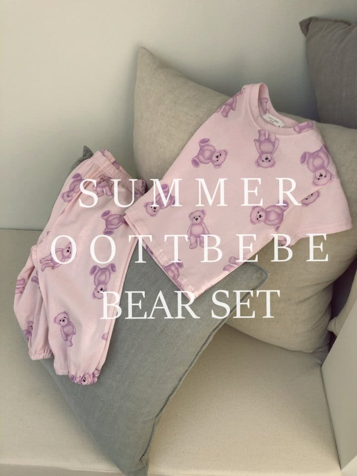 OOTT BEBE - Korean Children Fashion - #Kfashion4kids - Teddy Single Top Bottom Set - 11