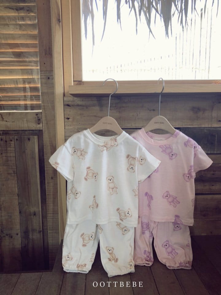 OOTT BEBE - Korean Children Fashion - #Kfashion4kids - Teddy Single Top Bottom Set - 12
