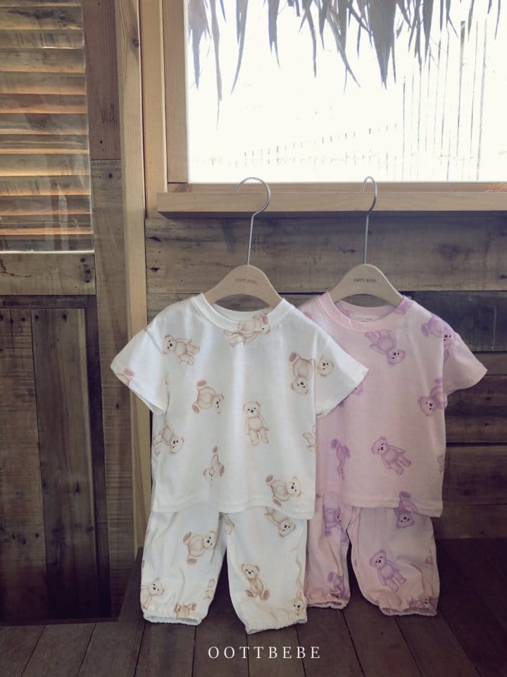 OOTT BEBE - Korean Children Fashion - #Kfashion4kids - Teddy Single Top Bottom Set - 5
