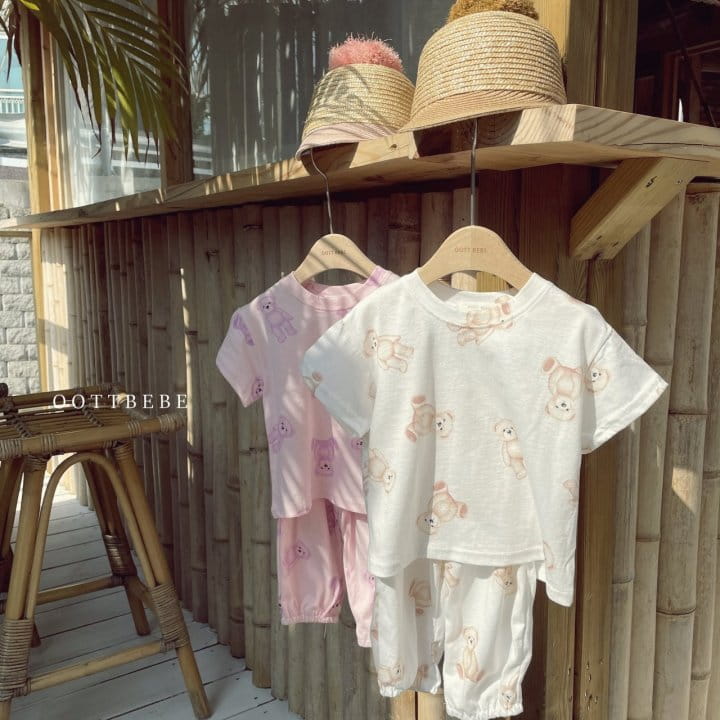 OOTT BEBE - Korean Children Fashion - #Kfashion4kids - Teddy Single Top Bottom Set - 7