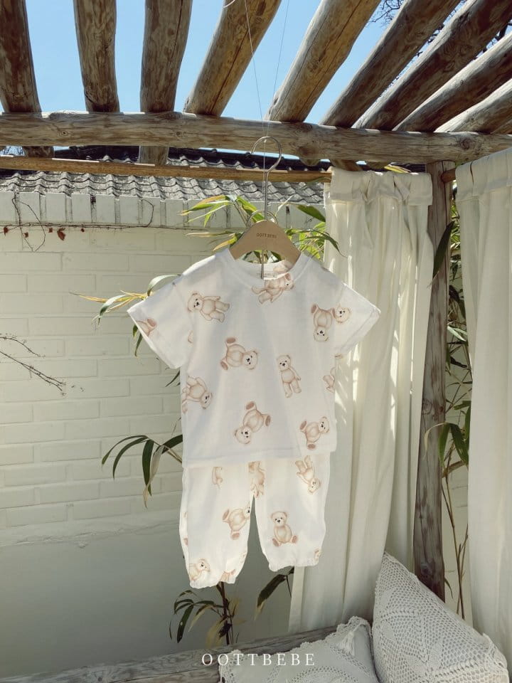 OOTT BEBE - Korean Children Fashion - #Kfashion4kids - Teddy Single Top Bottom Set - 8