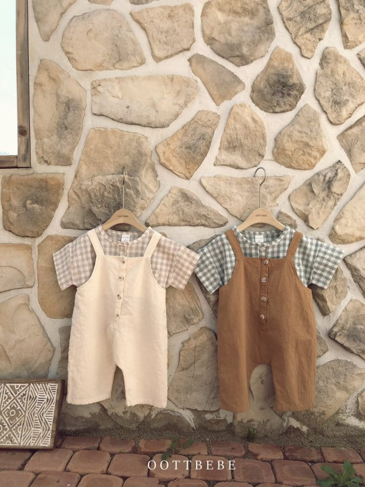 OOTT BEBE - Korean Children Fashion - #Kfashion4kids - Linen Overall