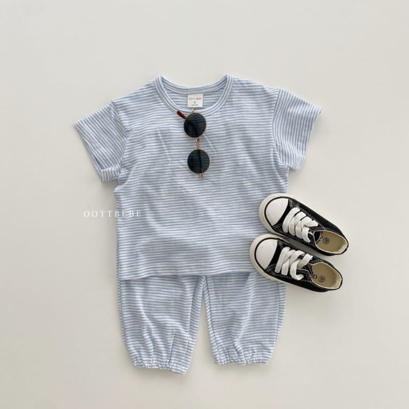 OOTT BEBE - Korean Children Fashion - #Kfashion4kids - Bear Slab Sleeveless+Short Sleeve+Bottom Set - 8