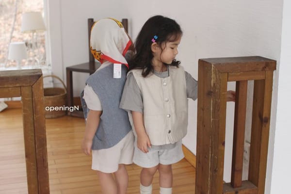 OPENING & - Korean Children Fashion - #Kfashion4kids - W Vintage Vest - 3