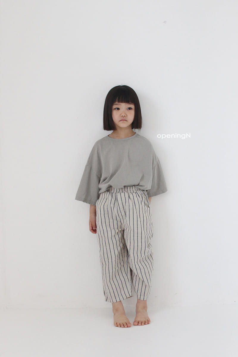 OPENING & - Korean Children Fashion - #Kfashion4kids - Slab Stripes Long Pants - 3