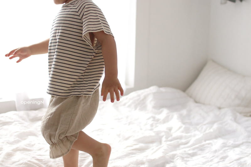 OPENING & - Korean Children Fashion - #Kfashion4kids - Lime Raglan Stripes Tee