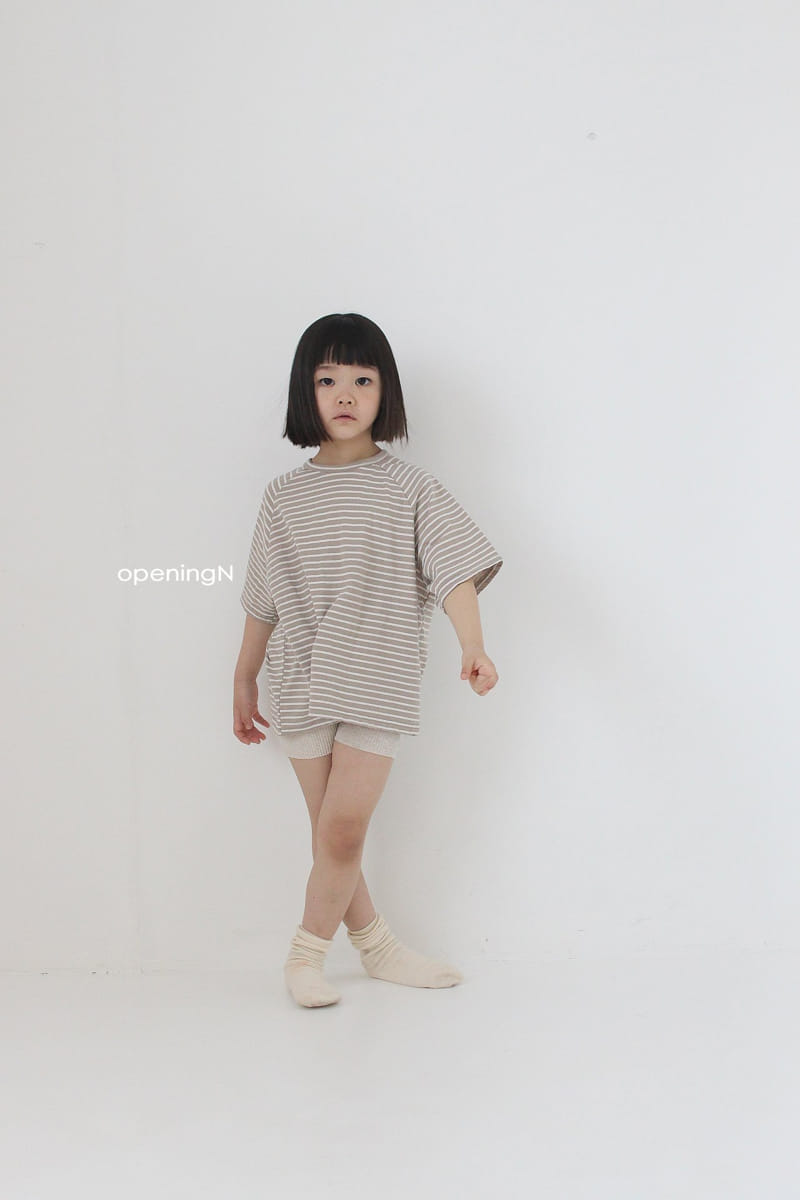 OPENING & - Korean Children Fashion - #Kfashion4kids - Lime Raglan Stripes Tee - 2