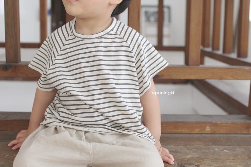 OPENING & - Korean Children Fashion - #Kfashion4kids - Lime Raglan Stripes Tee - 7