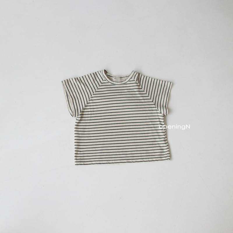 OPENING & - Korean Children Fashion - #Kfashion4kids - Lime Raglan Stripes Tee - 8