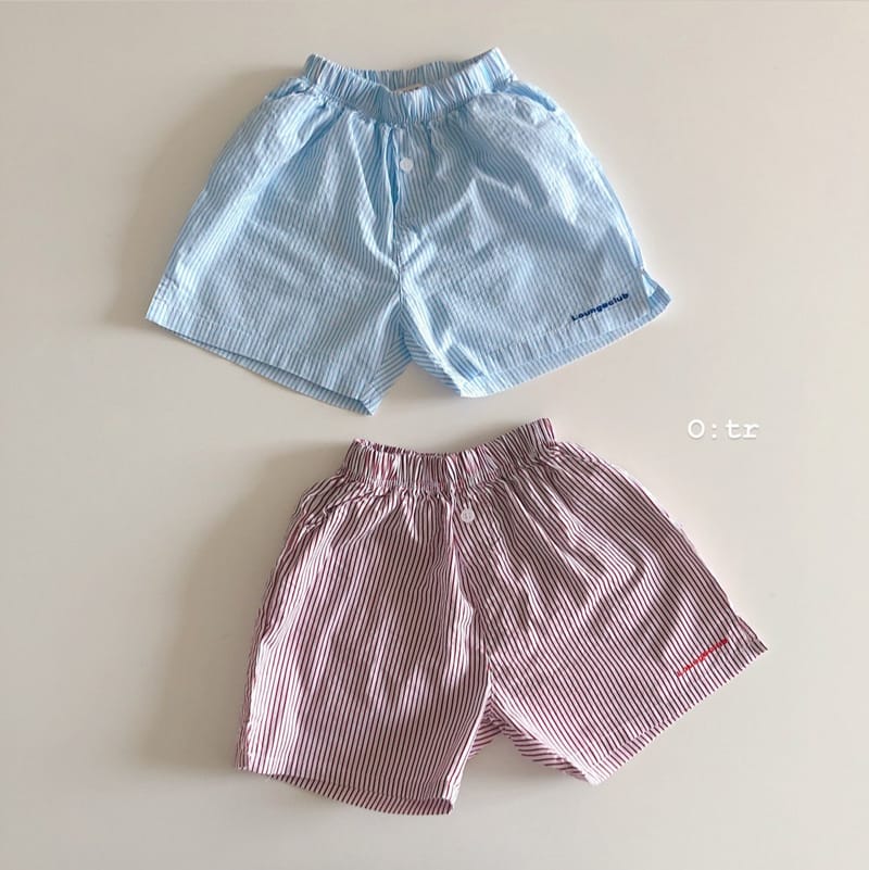 OTR - Korean Children Fashion - #Kfashion4kids - Lounge Stripes Shorts