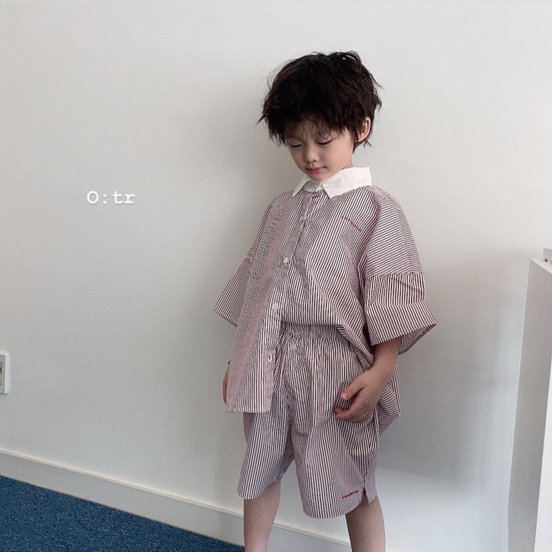 OTR - Korean Children Fashion - #Kfashion4kids - Lounge Stripes Shorts - 10