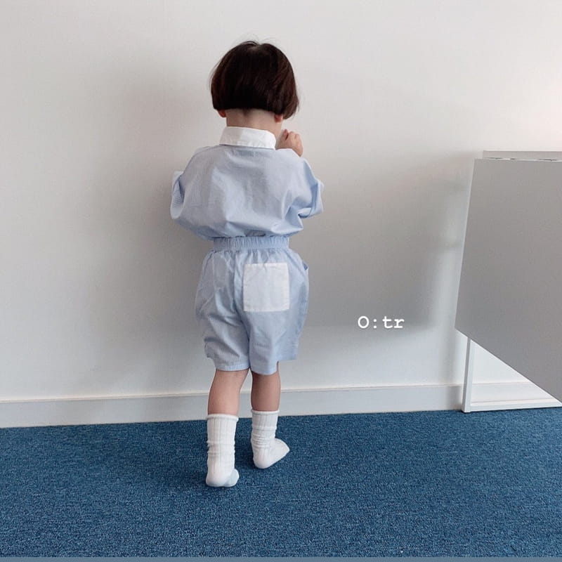 OTR - Korean Children Fashion - #Kfashion4kids - Lounge Stripes Shorts - 3