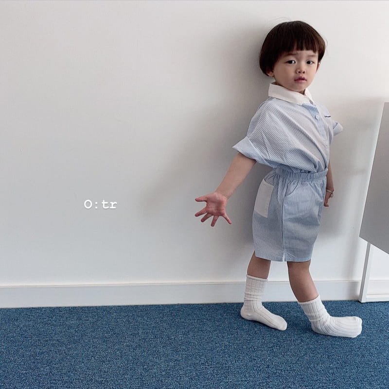 OTR - Korean Children Fashion - #Kfashion4kids - Lounge Stripes Shorts - 4
