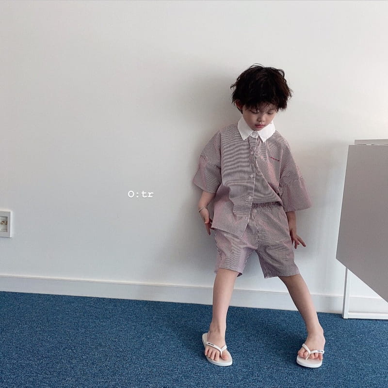 OTR - Korean Children Fashion - #Kfashion4kids - Lounge Stripes Shorts - 8