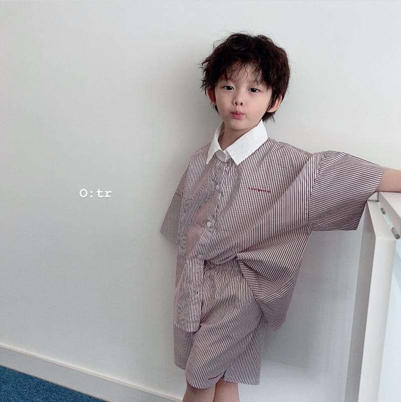 OTR - Korean Children Fashion - #Kfashion4kids - Lounge Stripes Shirt
