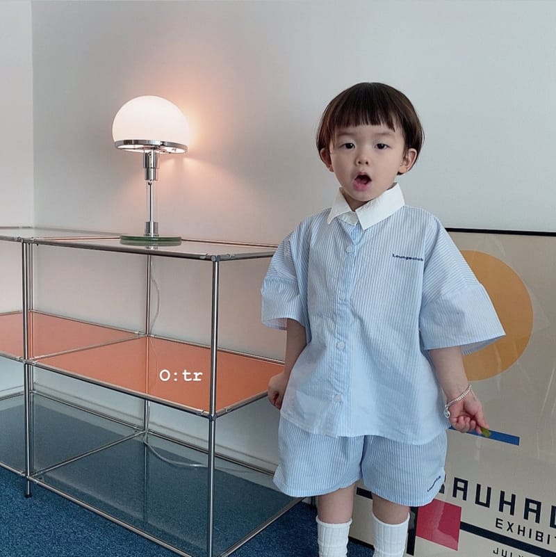 OTR - Korean Children Fashion - #Kfashion4kids - Lounge Stripes Shirt - 10