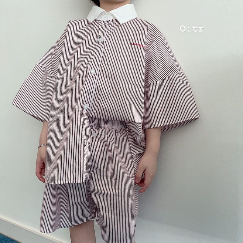 OTR - Korean Children Fashion - #Kfashion4kids - Lounge Stripes Shirt - 4
