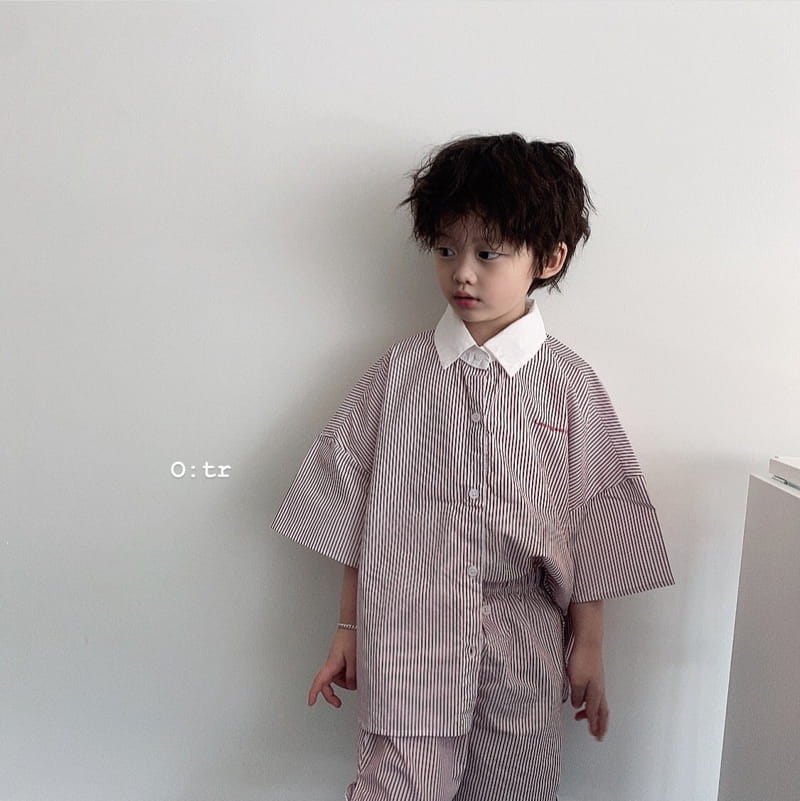 OTR - Korean Children Fashion - #Kfashion4kids - Lounge Stripes Shirt - 5