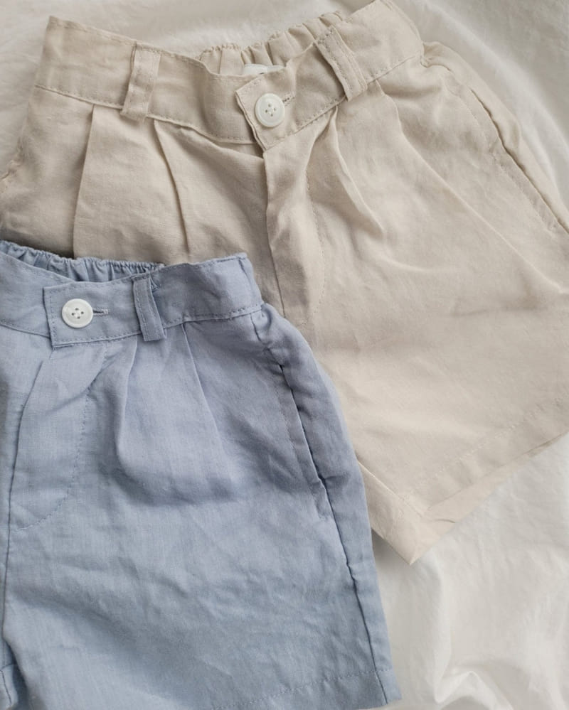 PAPER STUDIOS - Korean Children Fashion - #Kfashion4kids - Linen 100 Shorts - 3