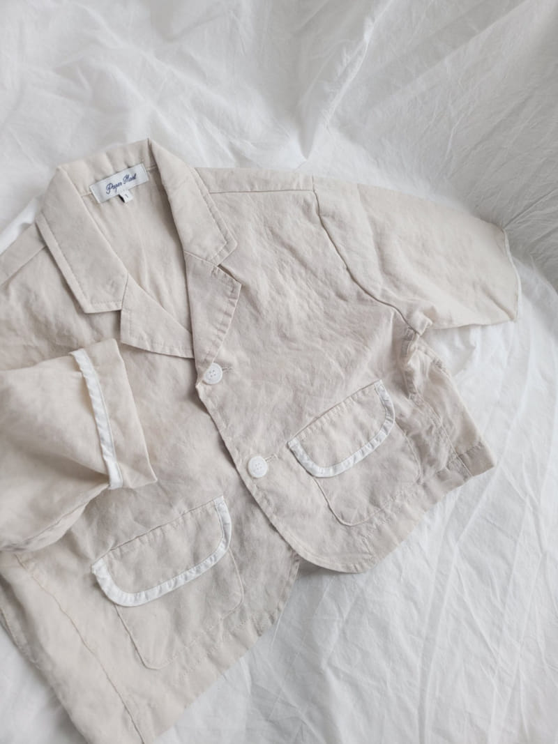 PAPER STUDIOS - Korean Children Fashion - #Kfashion4kids - Linen 100 Jacket - 2