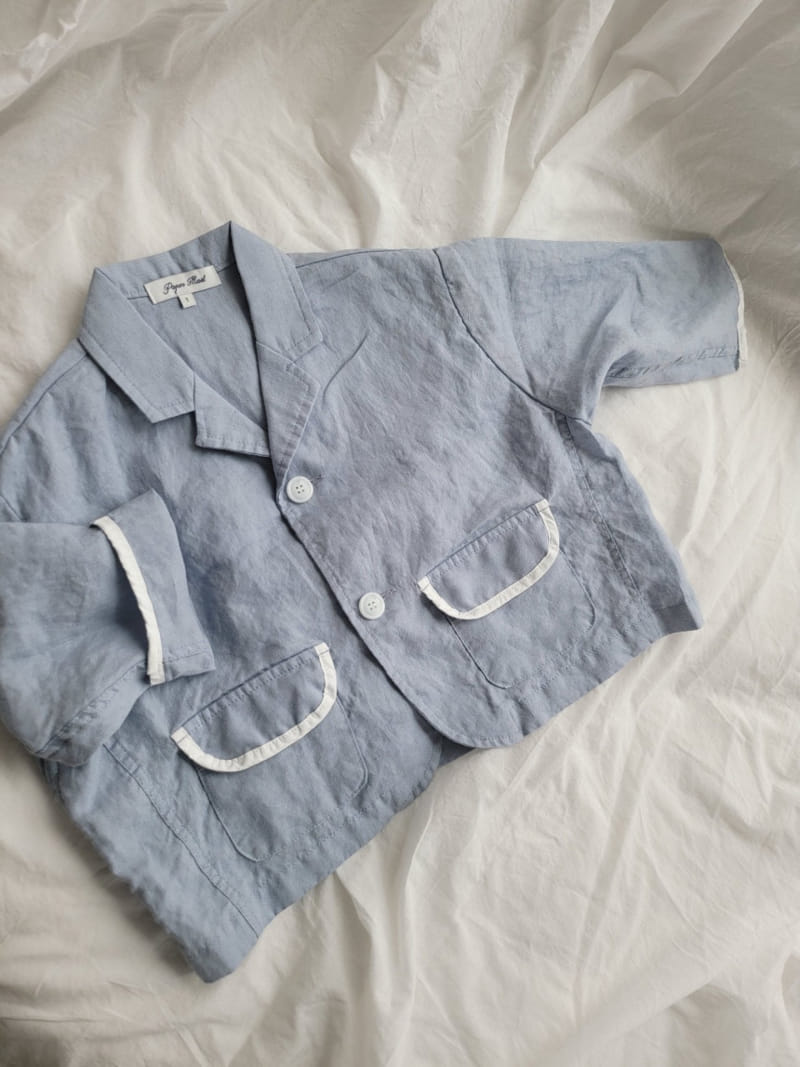 PAPER STUDIOS - Korean Children Fashion - #Kfashion4kids - Linen 100 Jacket - 3