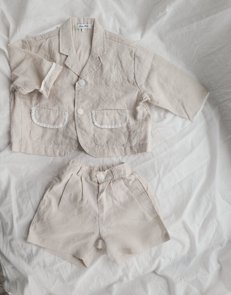 PAPER STUDIOS - Korean Children Fashion - #Kfashion4kids - Linen 100 Jacket - 4
