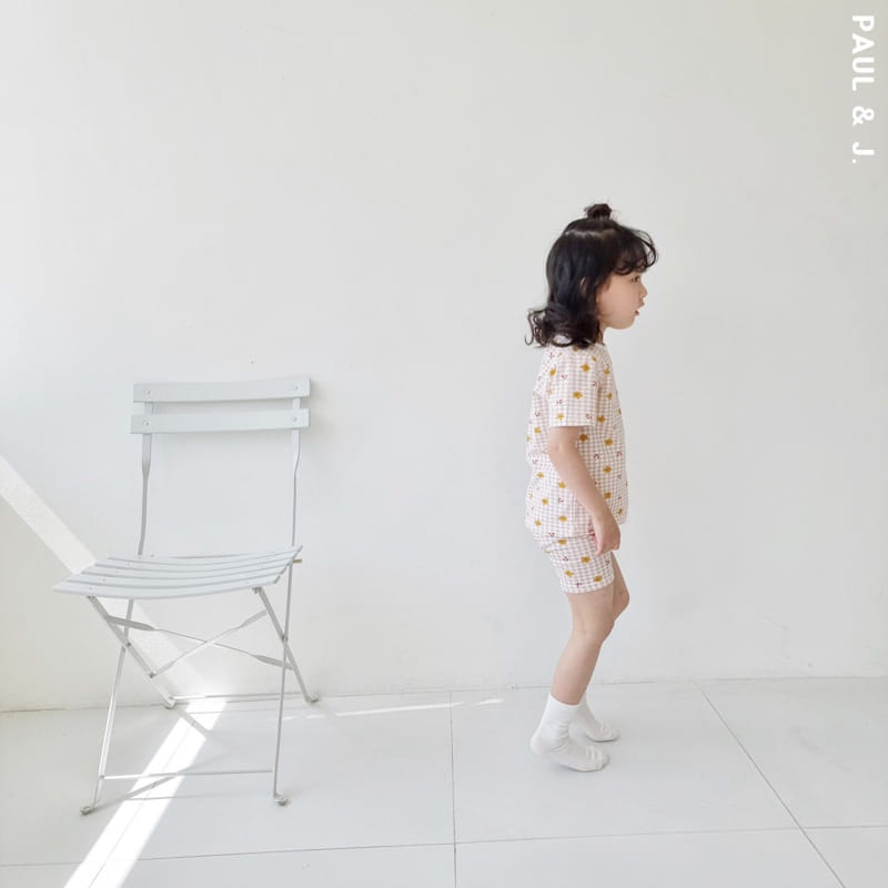 PAUL & J - Korean Children Fashion - #Kfashion4kids - Cherry Bear Top Bottom Set - 10
