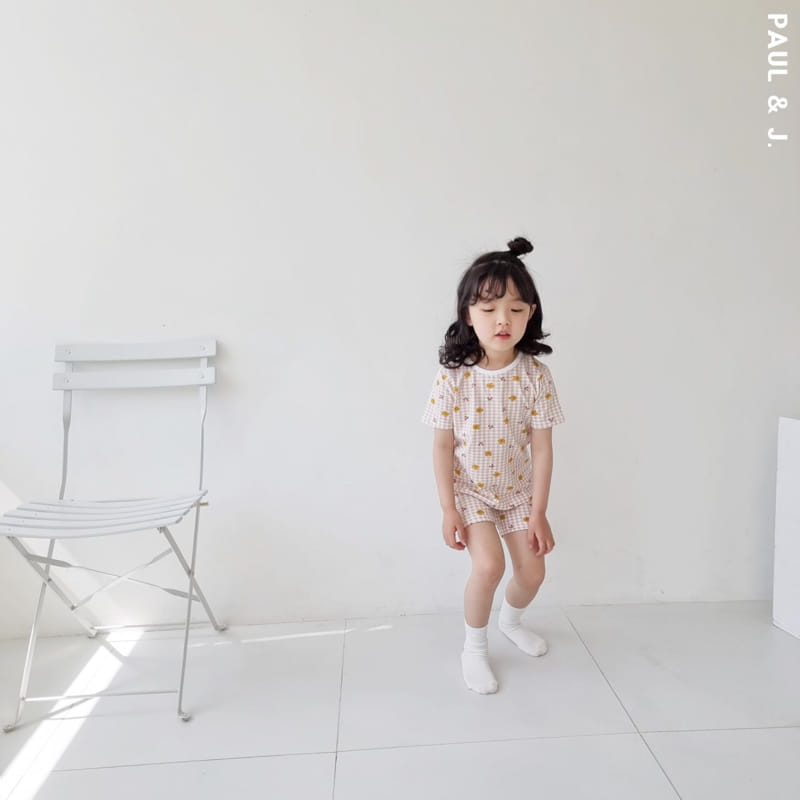 PAUL & J - Korean Children Fashion - #Kfashion4kids - Cherry Bear Top Bottom Set - 11