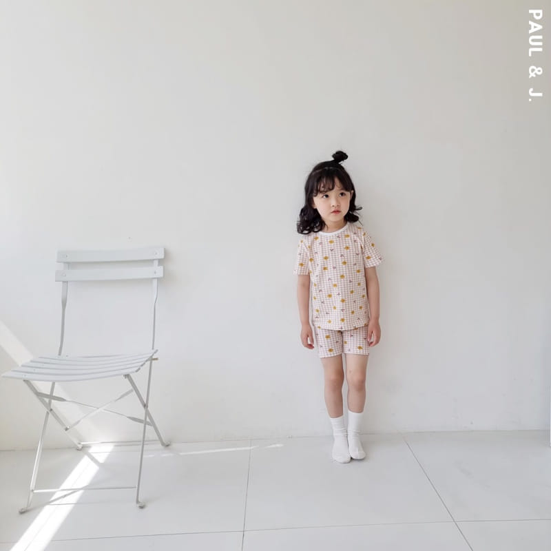 PAUL & J - Korean Children Fashion - #Kfashion4kids - Cherry Bear Top Bottom Set - 12