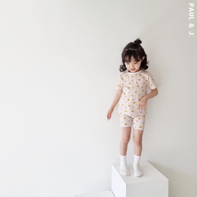 PAUL & J - Korean Children Fashion - #Kfashion4kids - Cherry Bear Top Bottom Set - 5