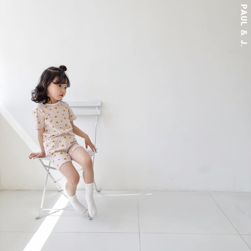 PAUL & J - Korean Children Fashion - #Kfashion4kids - Cherry Bear Top Bottom Set - 8