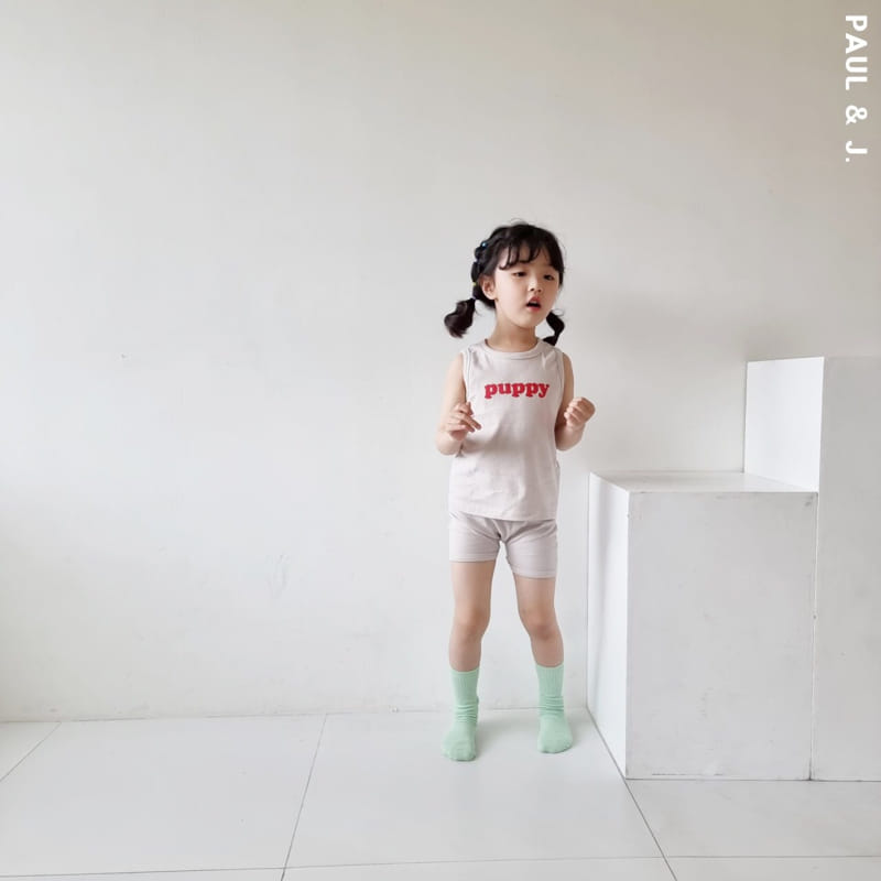 PAUL & J - Korean Children Fashion - #Kfashion4kids - Puppy Top Bottom Set - 7