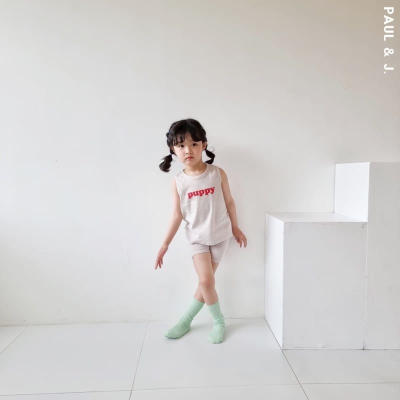 PAUL & J - Korean Children Fashion - #Kfashion4kids - Puppy Top Bottom Set - 8