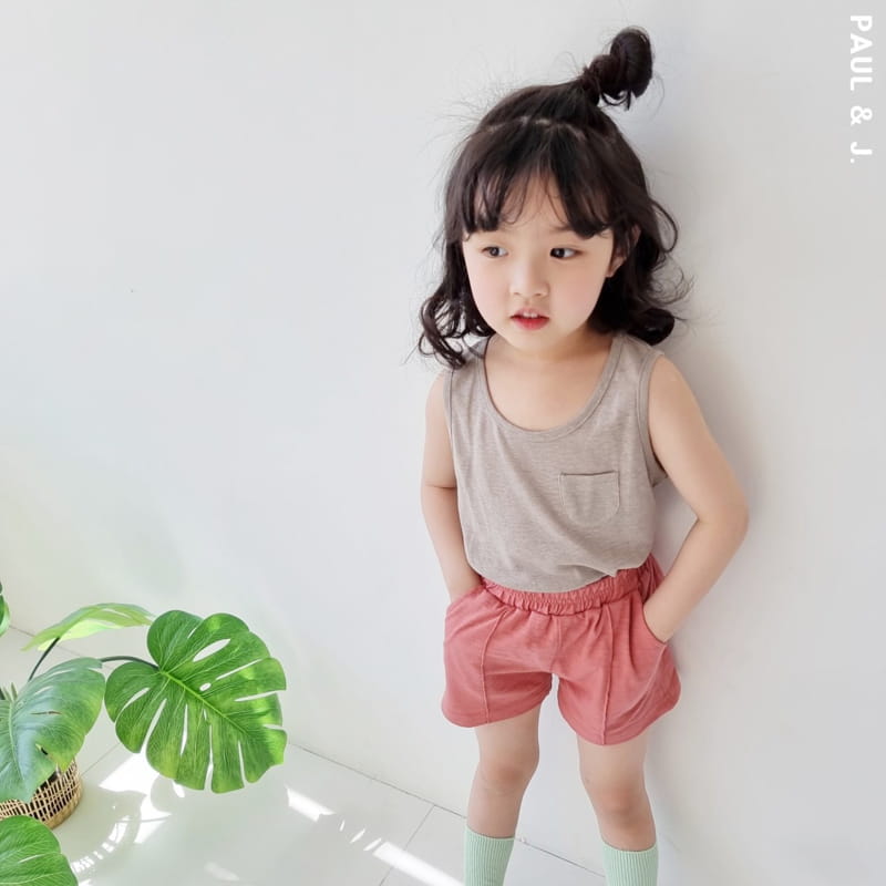 PAUL & J - Korean Children Fashion - #Kfashion4kids - Cream Pocket Sleeveless - 12