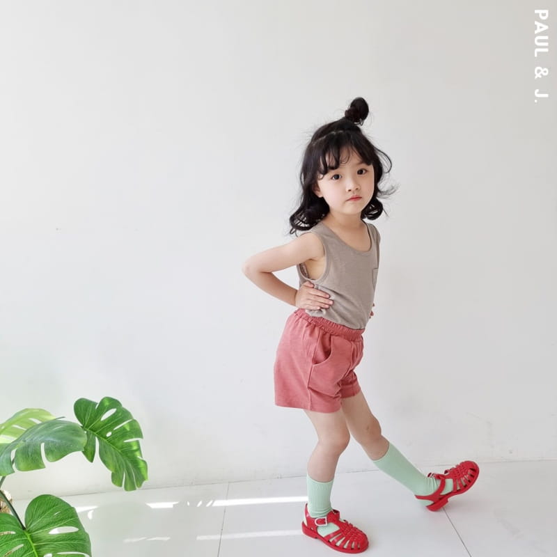 PAUL & J - Korean Children Fashion - #Kfashion4kids - Cream Pocket Sleeveless - 6
