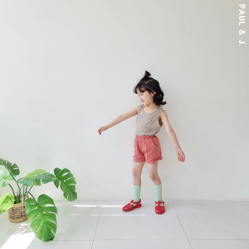 PAUL & J - Korean Children Fashion - #Kfashion4kids - Cream Pocket Sleeveless - 8