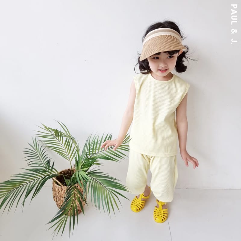 PAUL & J - Korean Children Fashion - #Kfashion4kids - Madeleine Top Bottom Set  - 12
