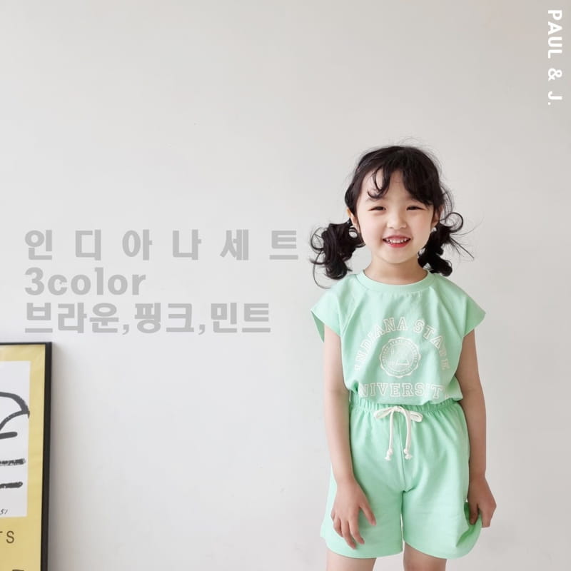 PAUL & J - Korean Children Fashion - #Kfashion4kids - Indiana Top Bottom Set - 2