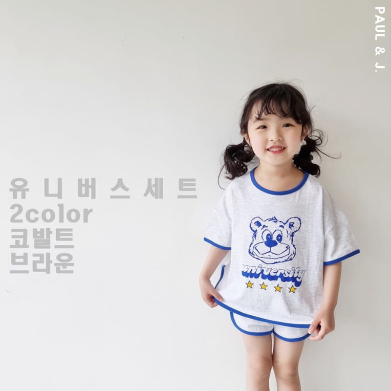 PAUL & J - Korean Children Fashion - #Kfashion4kids - Universe Top Bottom Set