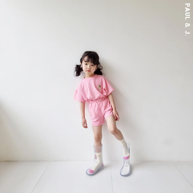 PAUL & J - Korean Children Fashion - #Kfashion4kids - Bear Embroidery Top Bottom Set - 9
