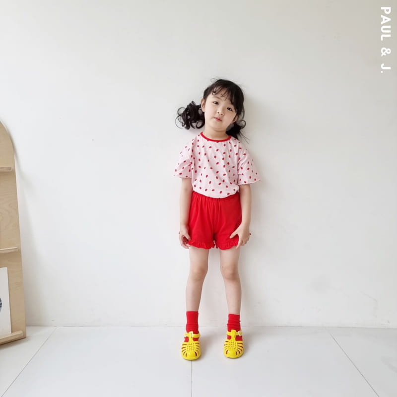 PAUL & J - Korean Children Fashion - #Kfashion4kids - Strawberry Top Bottom Set - 10