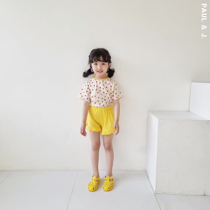 PAUL & J - Korean Children Fashion - #Kfashion4kids - Strawberry Top Bottom Set - 12